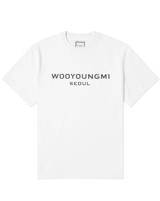 Wooyoungmi White Large Logo T-Shirt for men