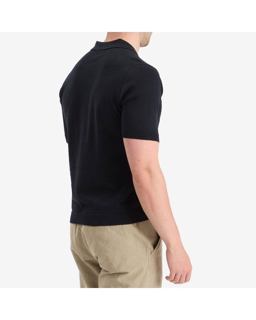 Norse Projects Blue Leif Cotton Linen Polo for men