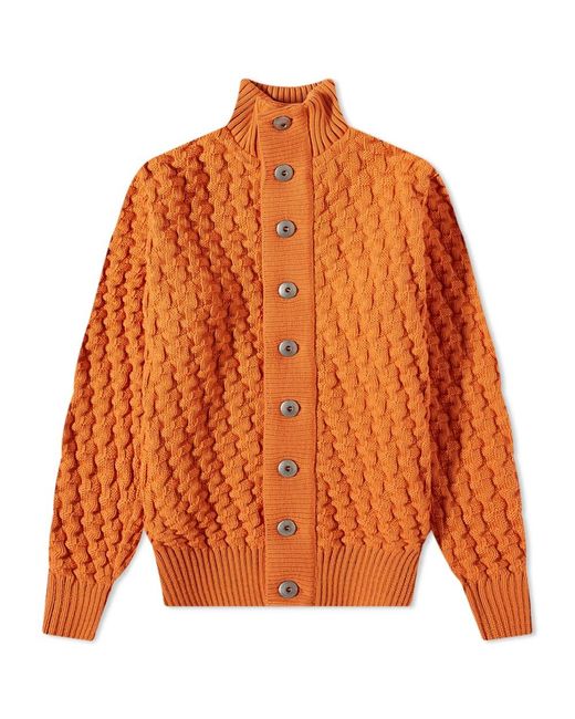 S.N.S. Herning Stark Cardigan in Orange for Men | Lyst UK