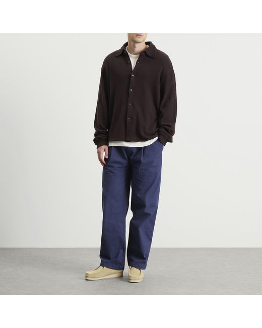 Folk Blue Drawcord Loose Trouser for men