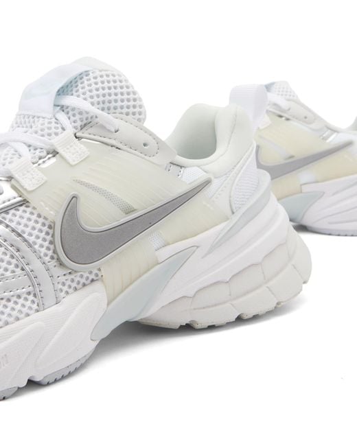 Nike White S V2K Run Sneakers Metallic