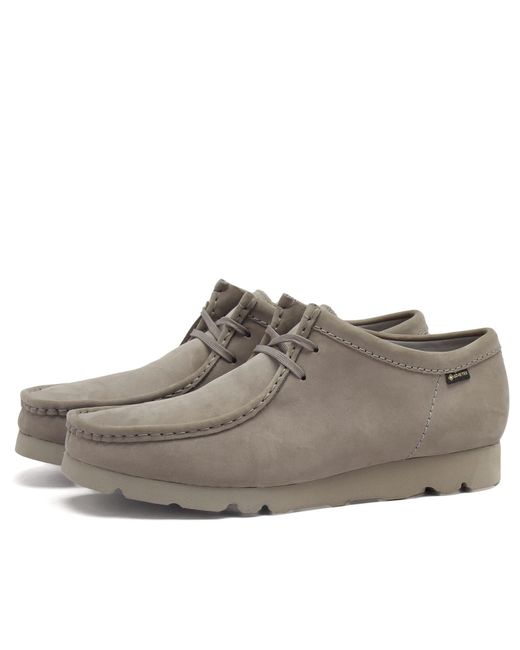靴 Clarks WallabeeGTX Grey Suede Clarks Wallabee Gtx in Gray for Men | Lyst