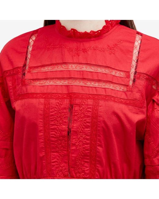 Damson Madder Red Clandy Midi Dress
