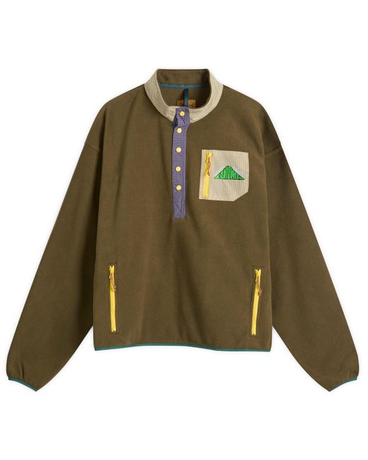 Brain Dead Green Equipment Fleece Pullover Jacket for men