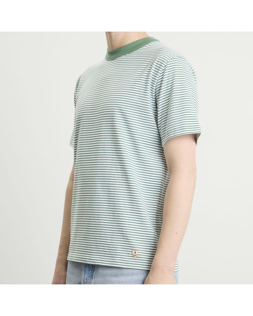 Armor Lux Blue Fine Stripe T-Shirt for men