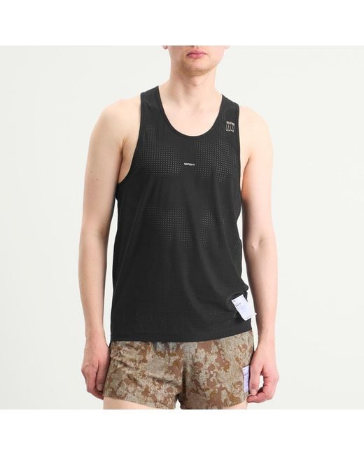Satisfy Black Space-O Singlet for men