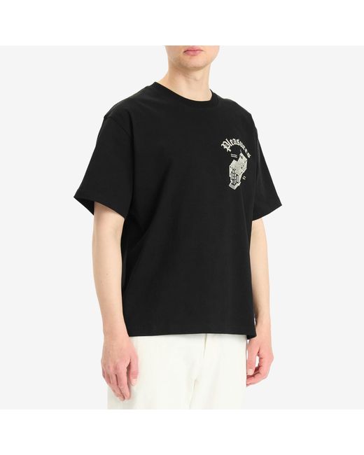Pleasures Black Chapel Heavyweight T-Shirt for men