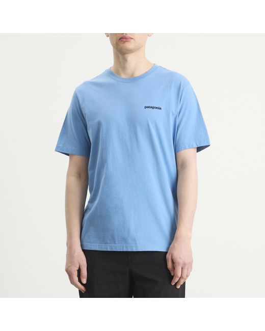 Patagonia Blue P-6 Logo T-Shirt for men