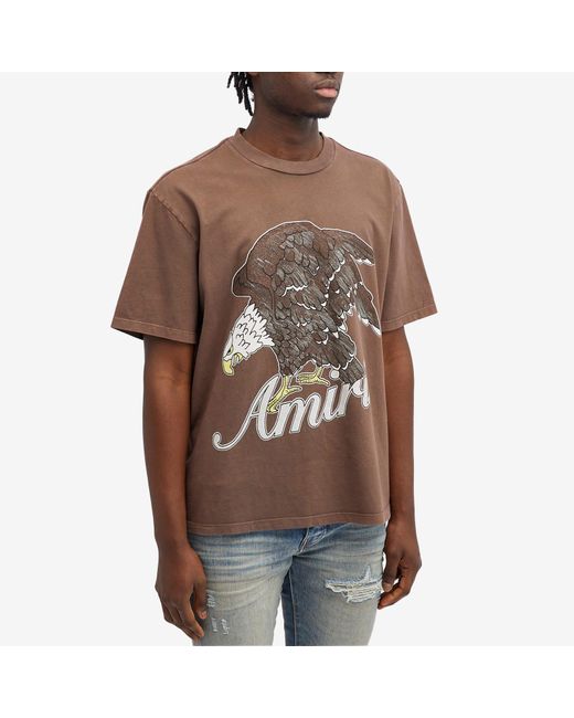 Amiri Brown Eagle T-Shirt for men