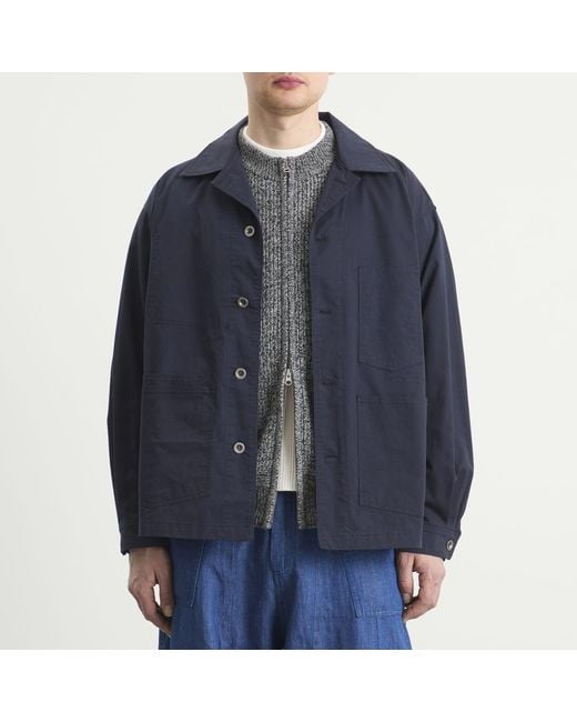 FRIZMWORKS Blue Relaxed Coverall Jacket for men