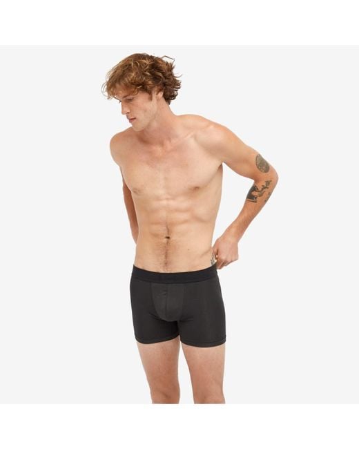 Skims Black Cotton Boxer Brief 3" for men
