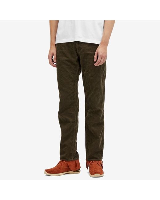 Visvim Gray Garment-Dyed Corduroy Trousers for men