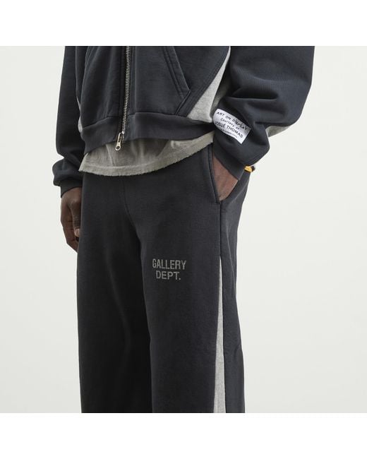 GALLERY DEPT. Black Twisted Leg Flare Sweatpant for men