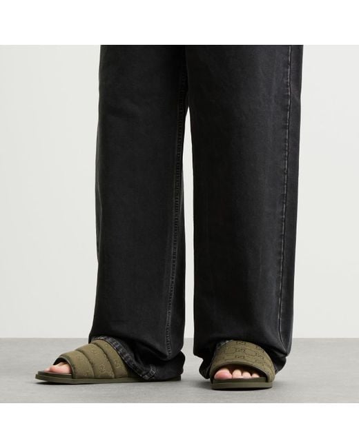 Gucci Green Rhein Open Slide for men