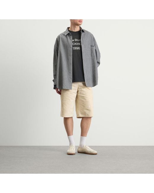 Acne Natural Judda Trafalgar Denim Shorts for men