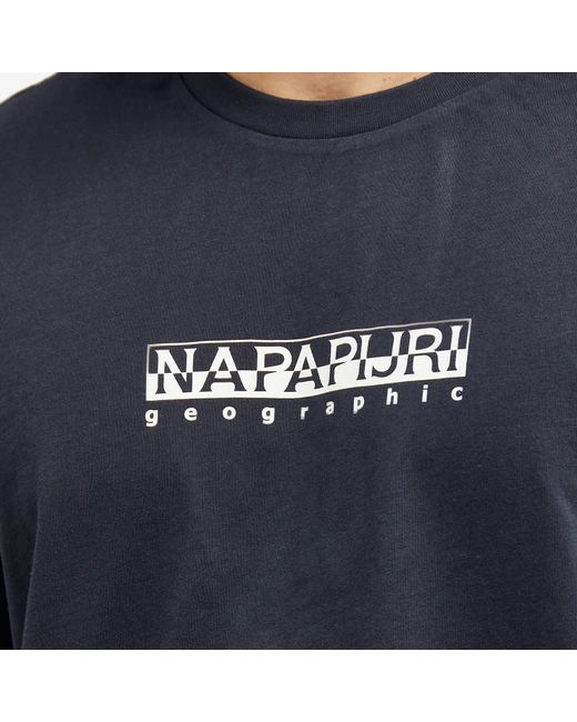 Napapijri Blue Box Logo T-Shirt for men