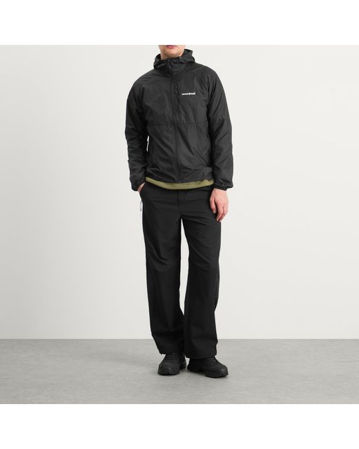 Montbell Black Wind Blast Hooded Jacket for men