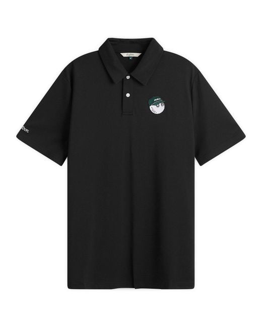 Malbon Black Fairway Baldwin Polo Shirt for men