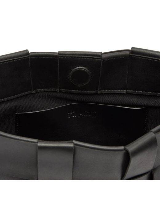 St. Agni Black Woven Mini Tote