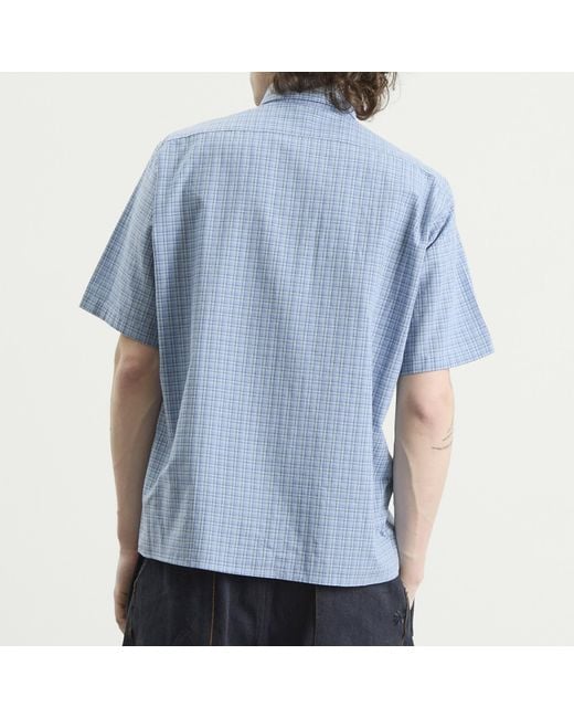 No Problemo Blue Alien-O Print Check Shirt for men