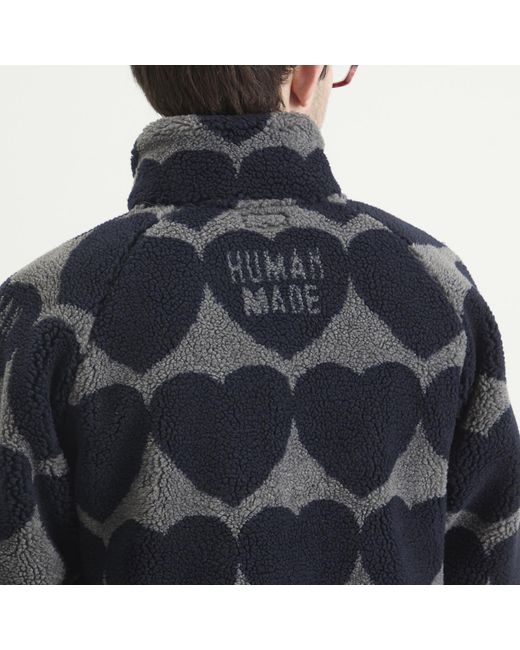 Human Made Blue Heart Fleece Jacket for men
