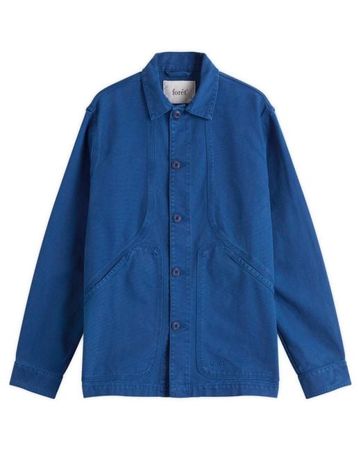 Forét Blue Berry Canvas Overshirt for men