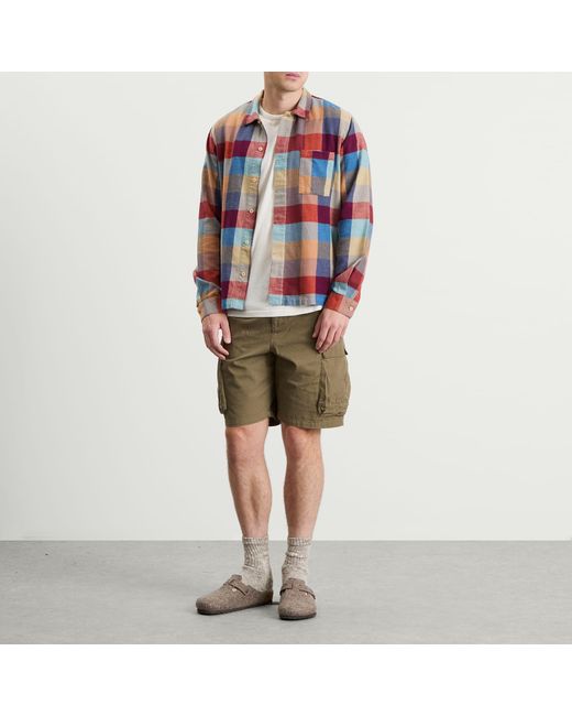 Folk Blue Patch Shirt for men