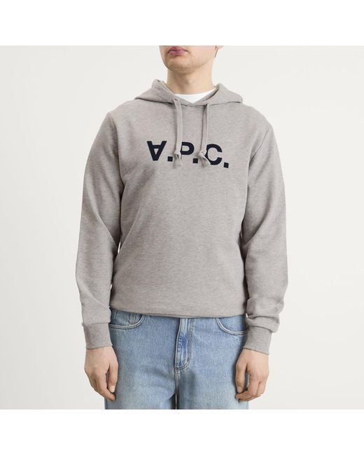 A.P.C. Gray Vpc Logo Hoodie for men