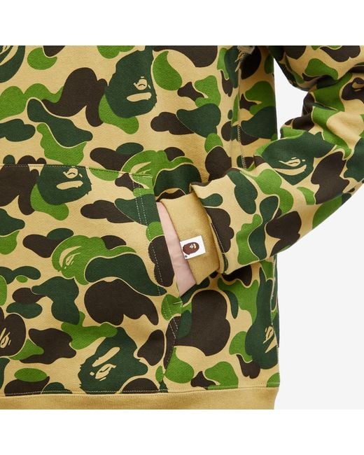 A Bathing Ape Green Abc Camo 2Nd Ape Pullover Hoodie for men