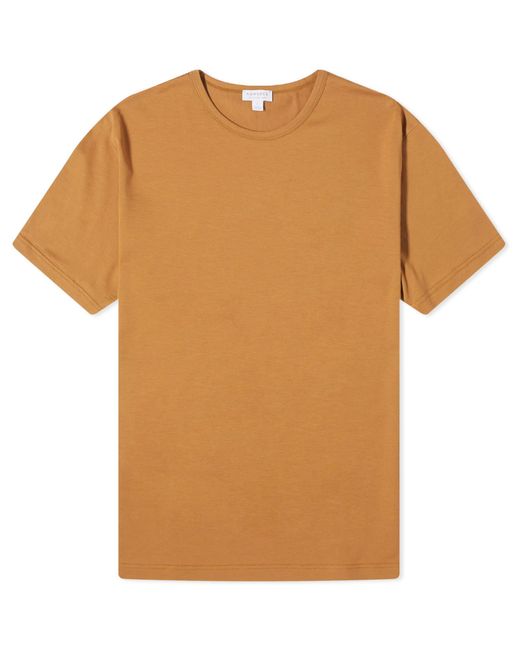 Sunspel Orange Classic Crew Neck T-Shirt for men