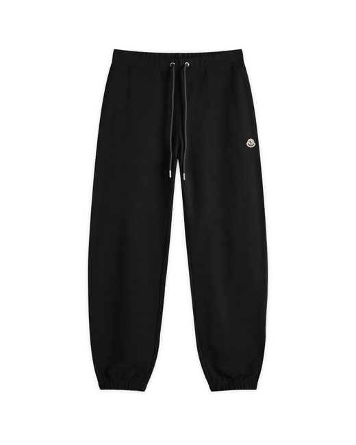 Moncler Black Emerized Fleece Sweat Bottoms for men