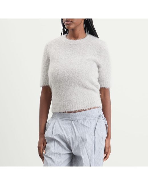 Samsøe & Samsøe White Sajeanne Knit Top