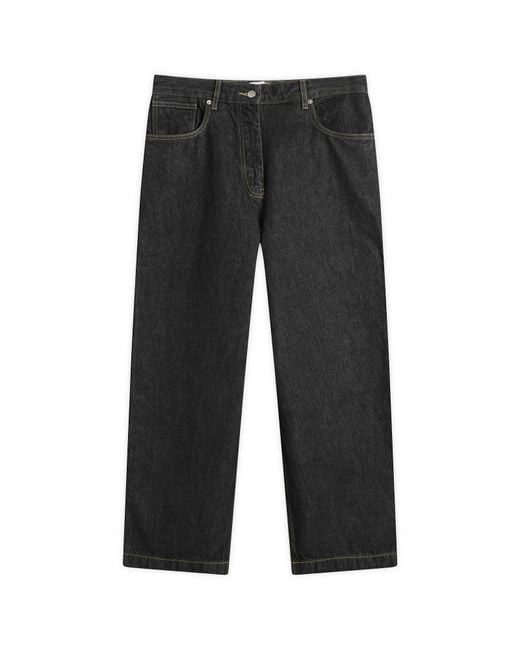 Studio Nicholson Gray Denim Curved Leg Pant