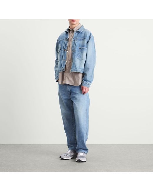 Unlikely Dry Goods Blue Time Travel Trucker Jacket for men