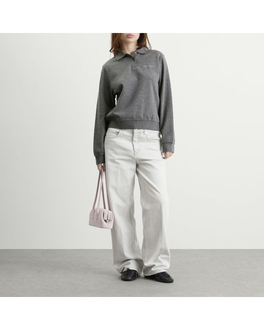 Samsøe & Samsøe Gray Sadory Long Sleeve Polo Top
