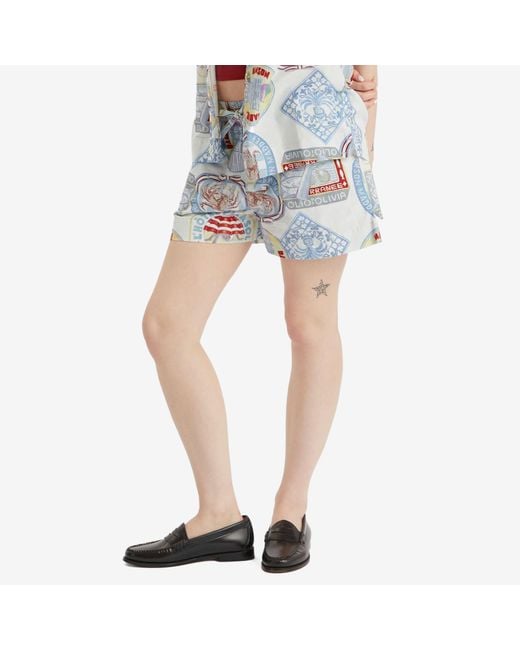 Damson Madder Blue Pull On Shorts