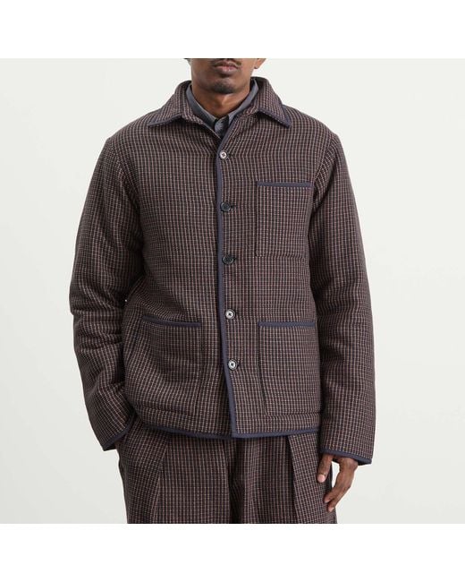 Kardo Brown Paris Quilted Workwear Jacket for men
