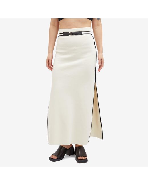 Max Mara White Ora Knitted Skirt