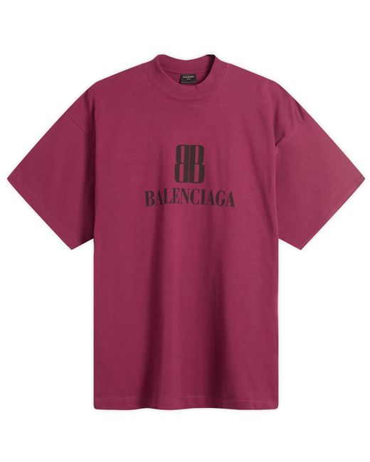 Balenciaga Red Nano Bb Logo Dry Jersey Fit T-Shirt for men