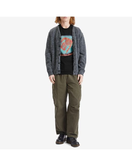 BBCICECREAM Black Astro Portrait Long Sleeve T-Shirt for men