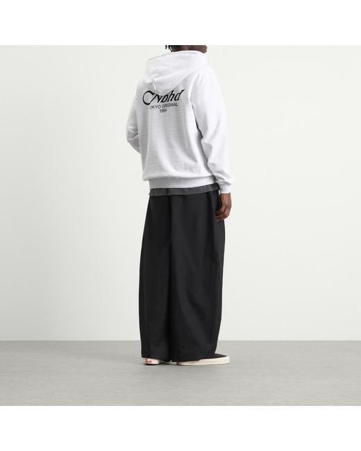 Neighborhood White Staple Logo Zip Hoodie for men