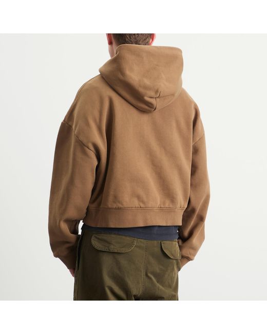 Entire studios Brown Thermal Waffle Hoodie for men