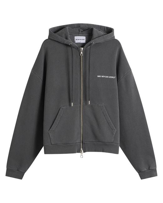 MKI Miyuki-Zoku Black Uniform Zip Hoodie for men