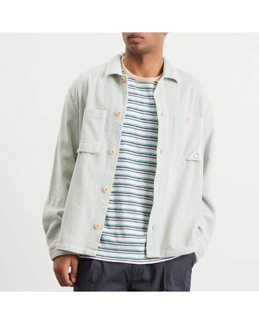 Folk White Anniversary Patch Overshirt for men