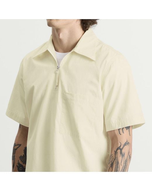 Universal Works Natural Broadcloth Ewan Shirt for men