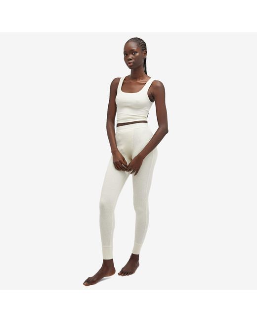 Skims White Cotton Rib Tank