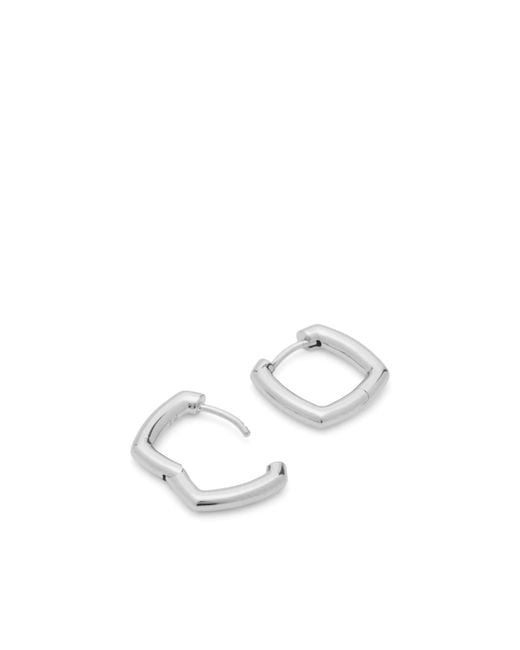 Tom Wood Metallic Frame Hoop Earrings