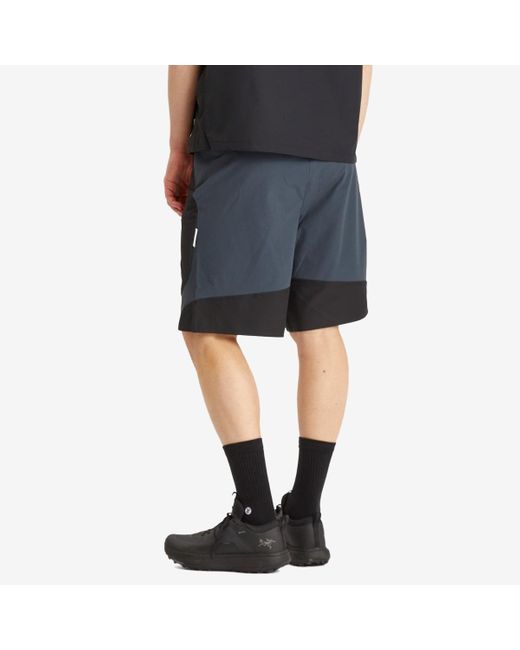 Purple Mountain Observatory Black Terrain Shorts for men
