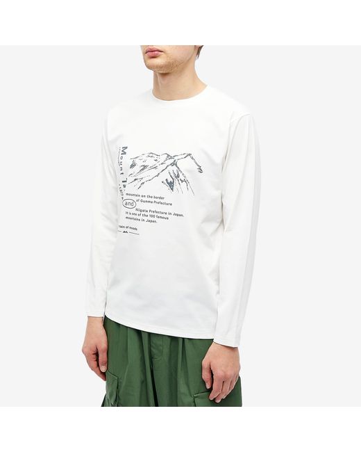 Snow Peak White X Mountain Of Moods Mt.Tanigawa Long Sleeve T-Shir for men
