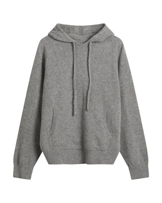 NOTHING WRITTEN Gray Casta Knit Hoodie Sweater